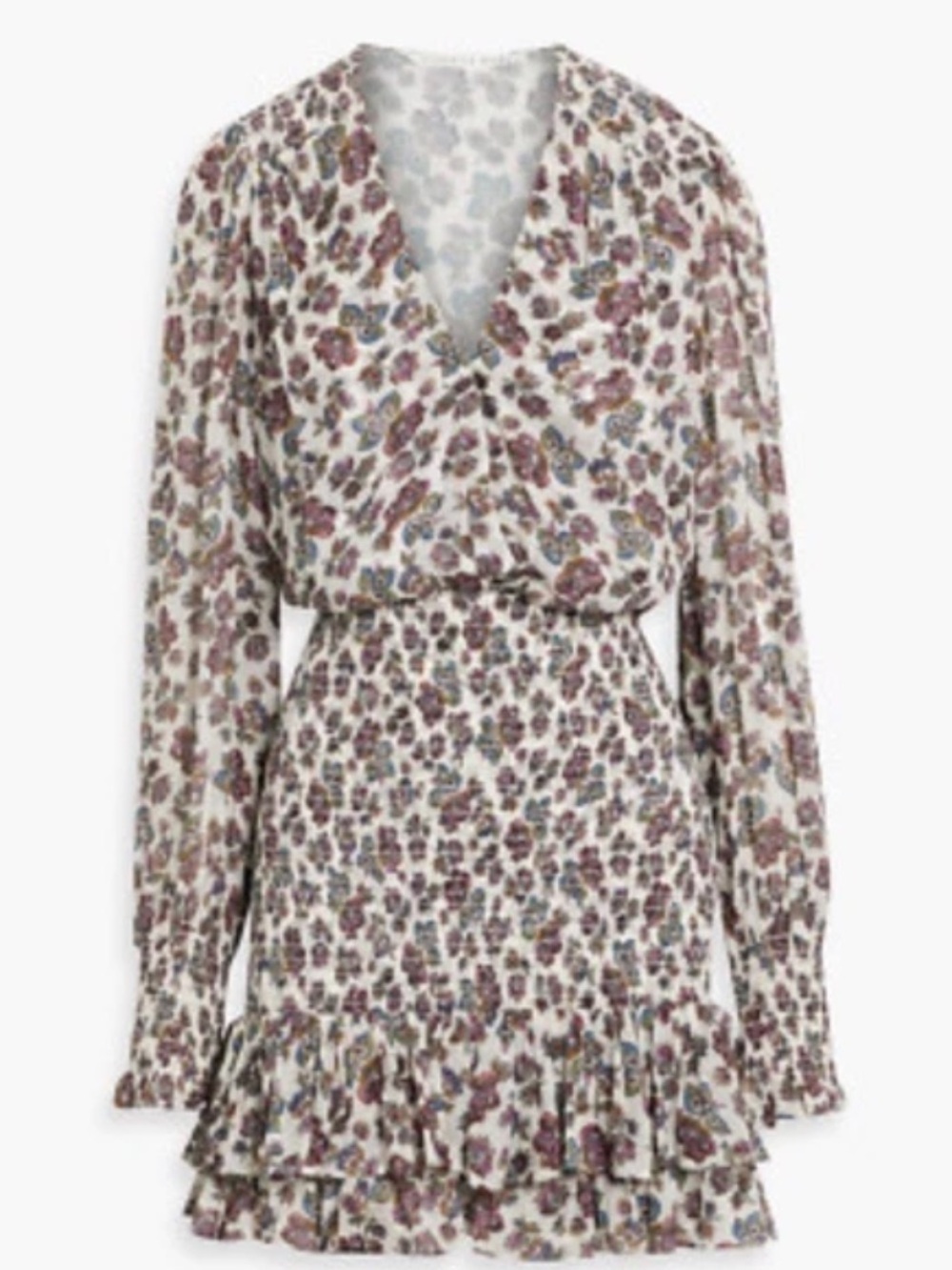 Veronica Beard Sz 00 Floral Printed Mini Party Cocktail Ruffle Dress